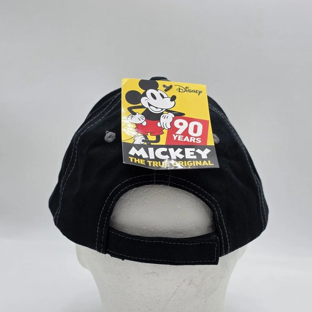 Disney Parks Strapback Hat Adult Black‎ Script Logo Embroidered Adjustable Cap